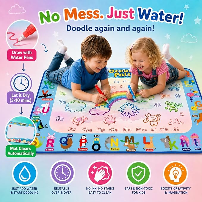 Reuseable Water Drawing Doodle Mat