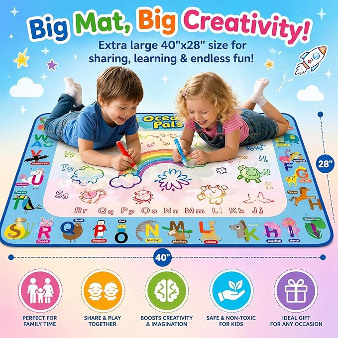 Reuseable Water Drawing Doodle Mat