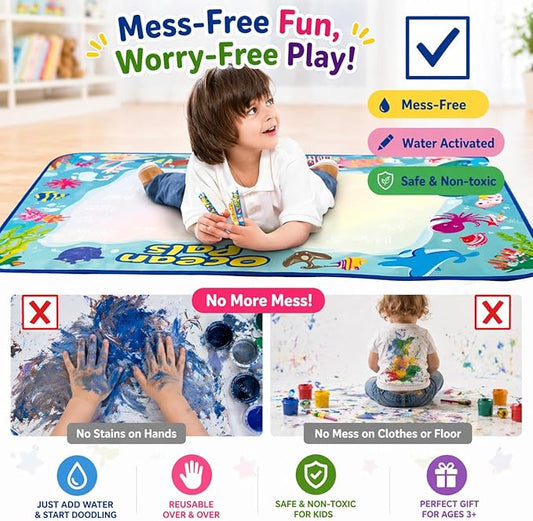 Reuseable Water Drawing Doodle Mat