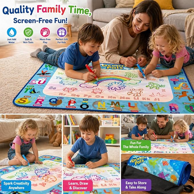 Reuseable Water Drawing Doodle Mat